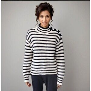 Striped Black and White Women's Sweater